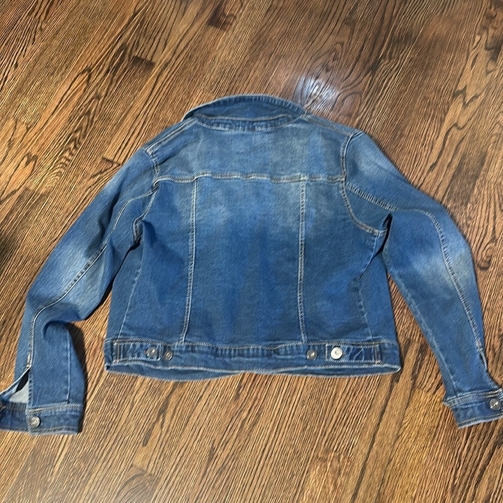 Torrid women’s Jean denim blue stretch Y2K jacket size 14/16 - Picture 6 of 8